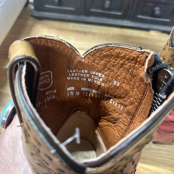 Dan Post Brown and Pink Western Boots - Picture 6 of 6